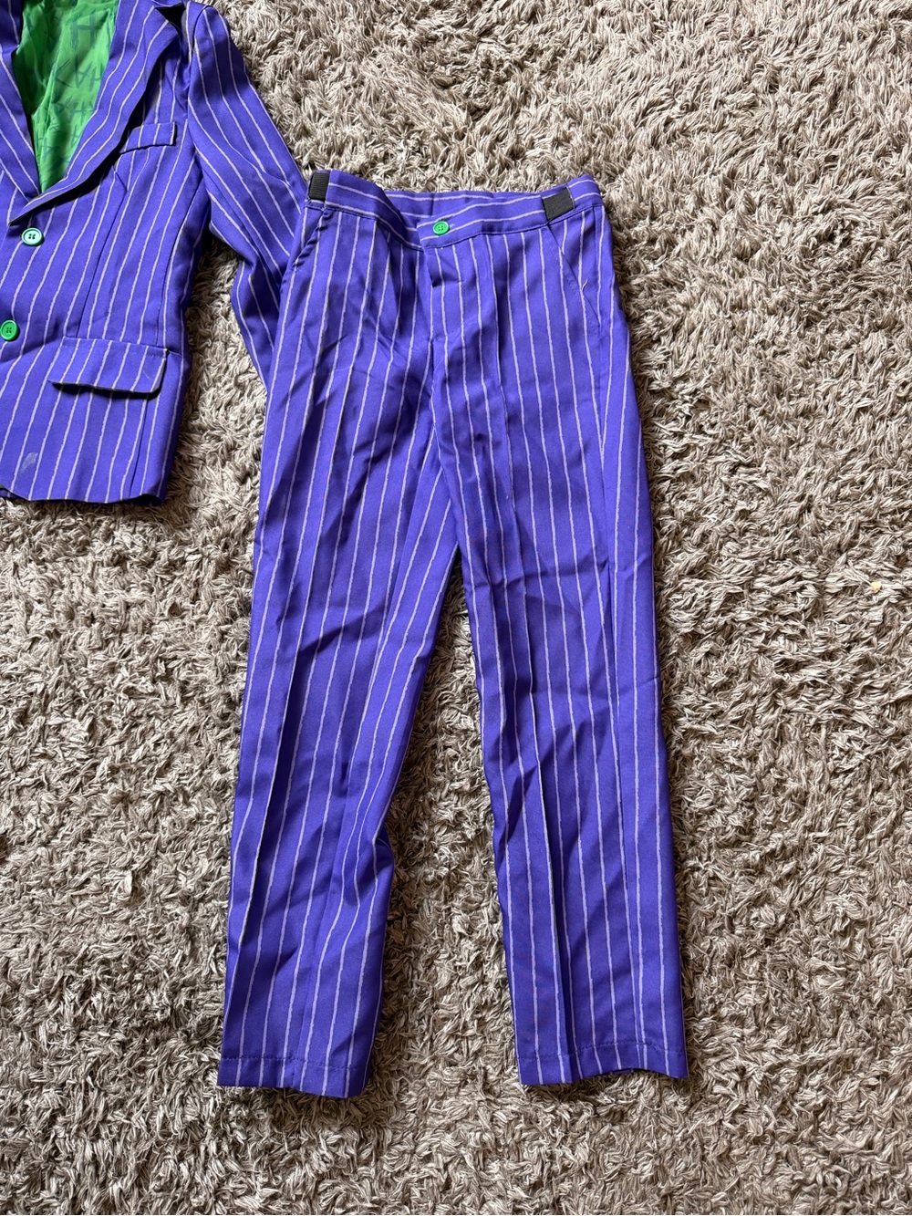 Boys Medium Spirit DC Joker Suit Halloween Costume 3pcs